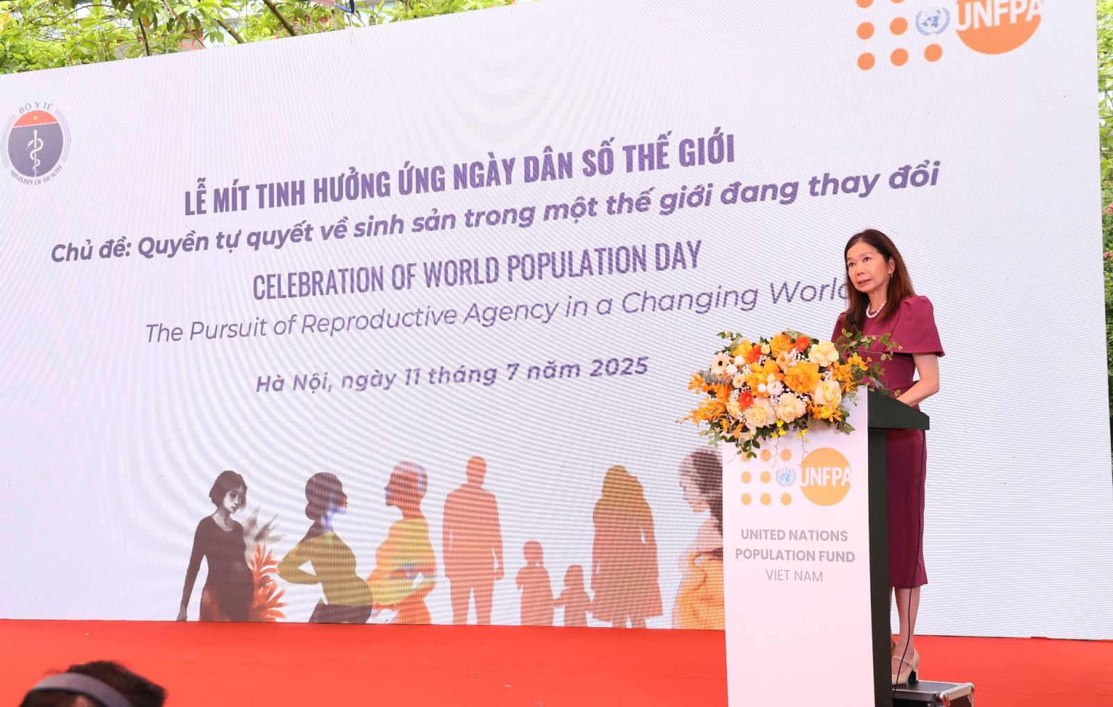 Bà Pauline Fatima Tamesis, Điều phối viên Thường trú Liên Hợp Quốc tại Việt Nam phát biểu